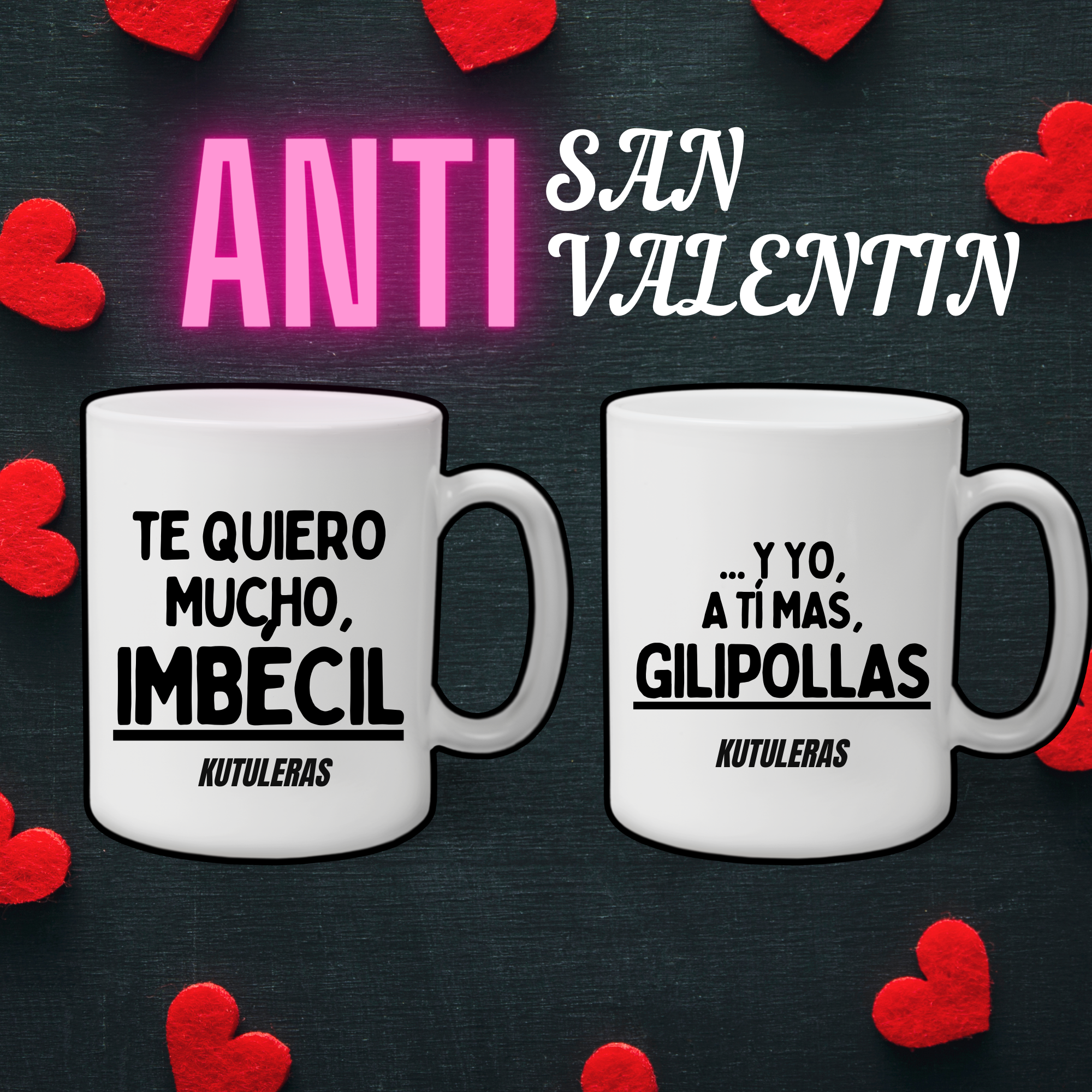 2 Tazas "Te quiero mucho"