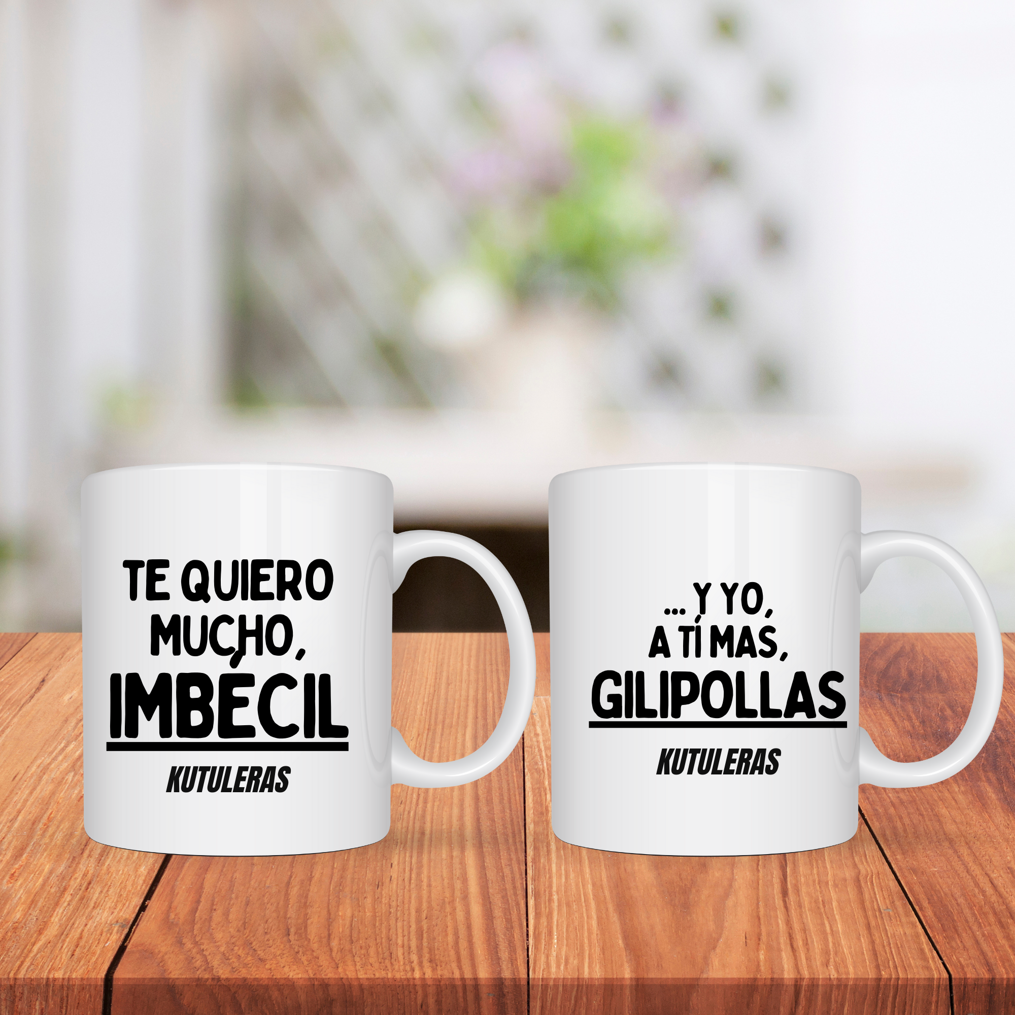 2 Tazas "Te quiero mucho"